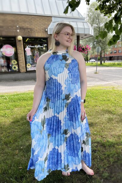 Pliseerattu Pitkä Mekko