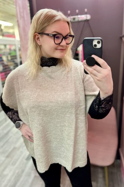 Cream Emanuella Poncho