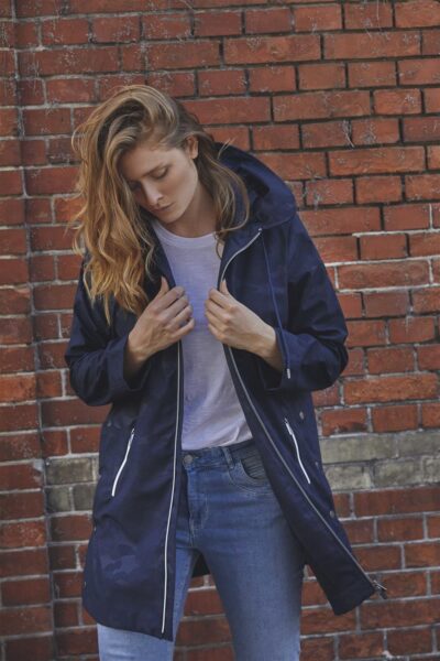 Etage Kevättakki Tummansininen Pintakuvioitu